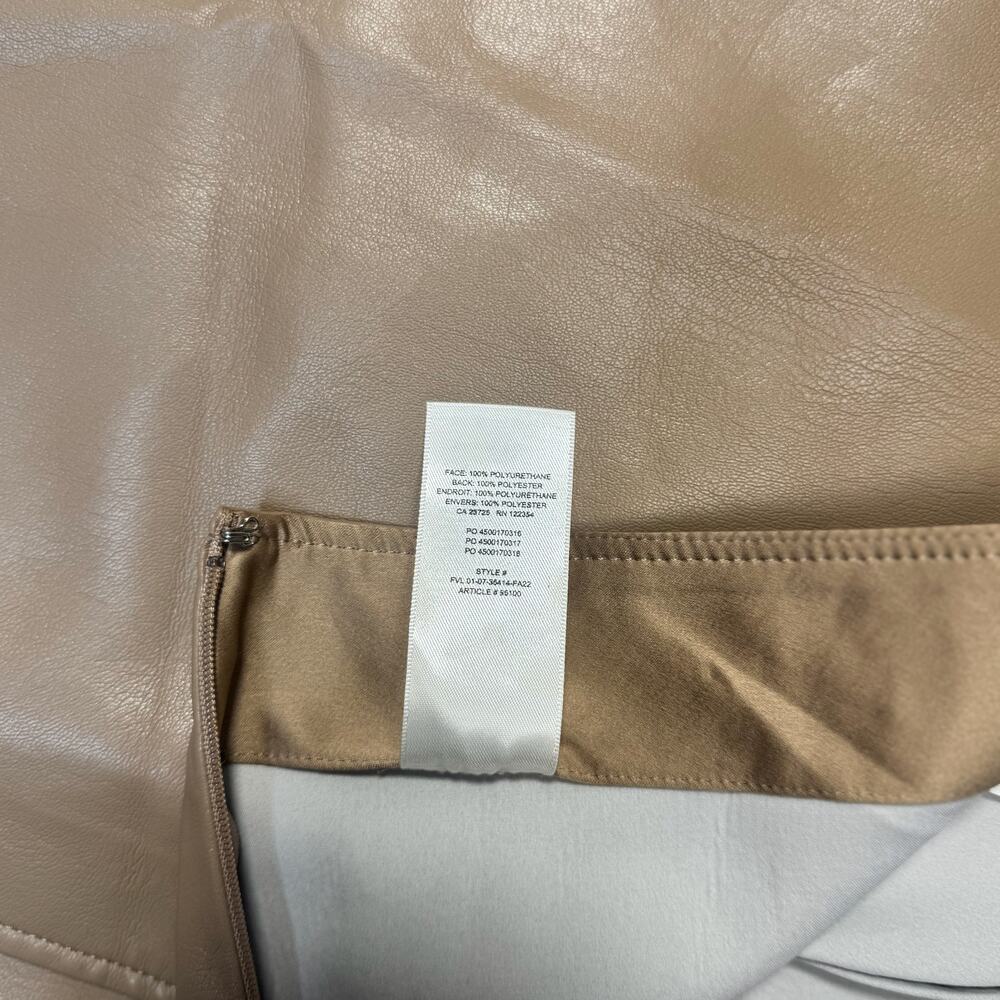 Babaton Aritzia Vicinity Faux Leather Camel Wrap Mini Skirt Women’s 10 Y2K Date - Picture 12 of 16